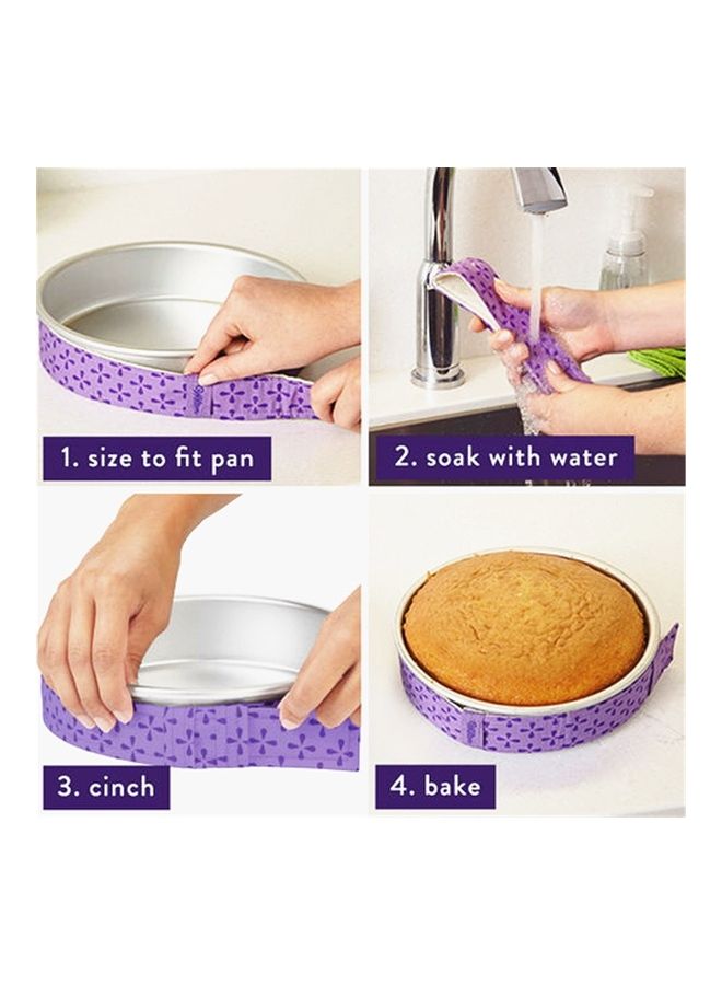 نيبمينينت طقم شرائط لينة لحماية صواني خبز الكيك مضادة للتشوه مكون من 3 قطع أرجواني - Image 5
