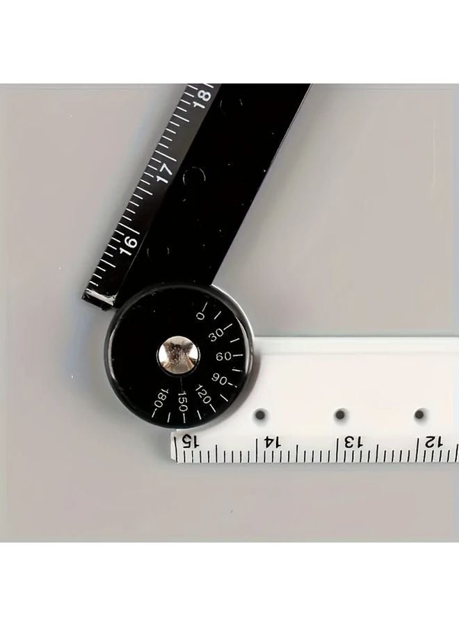 Black And White Foldable Ruler 5pcs Stackable Design Precision Markings Student School Supplies - Image 4