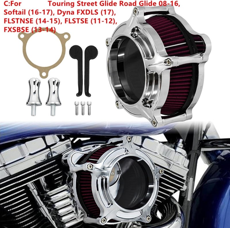 Wivplex Motorcycle Chrome Air Cleaner Kit - Image 2
