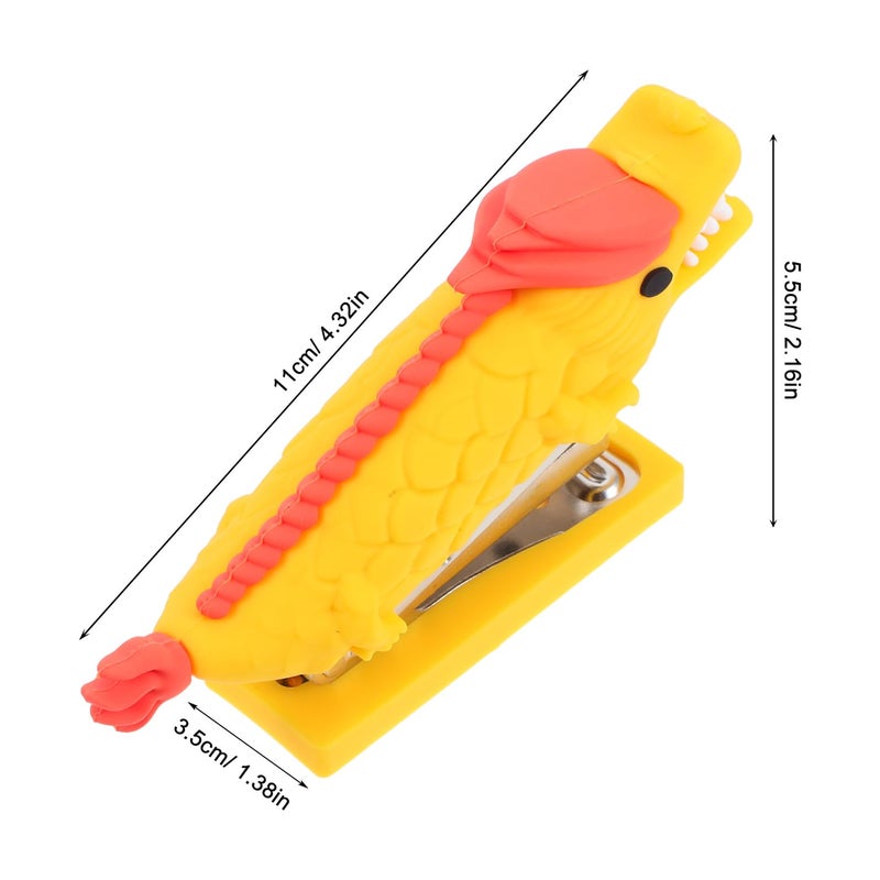 Mini Cute Yellow Dragon Desktop Stapler Portable Office Supply For Students Home School - Image 3