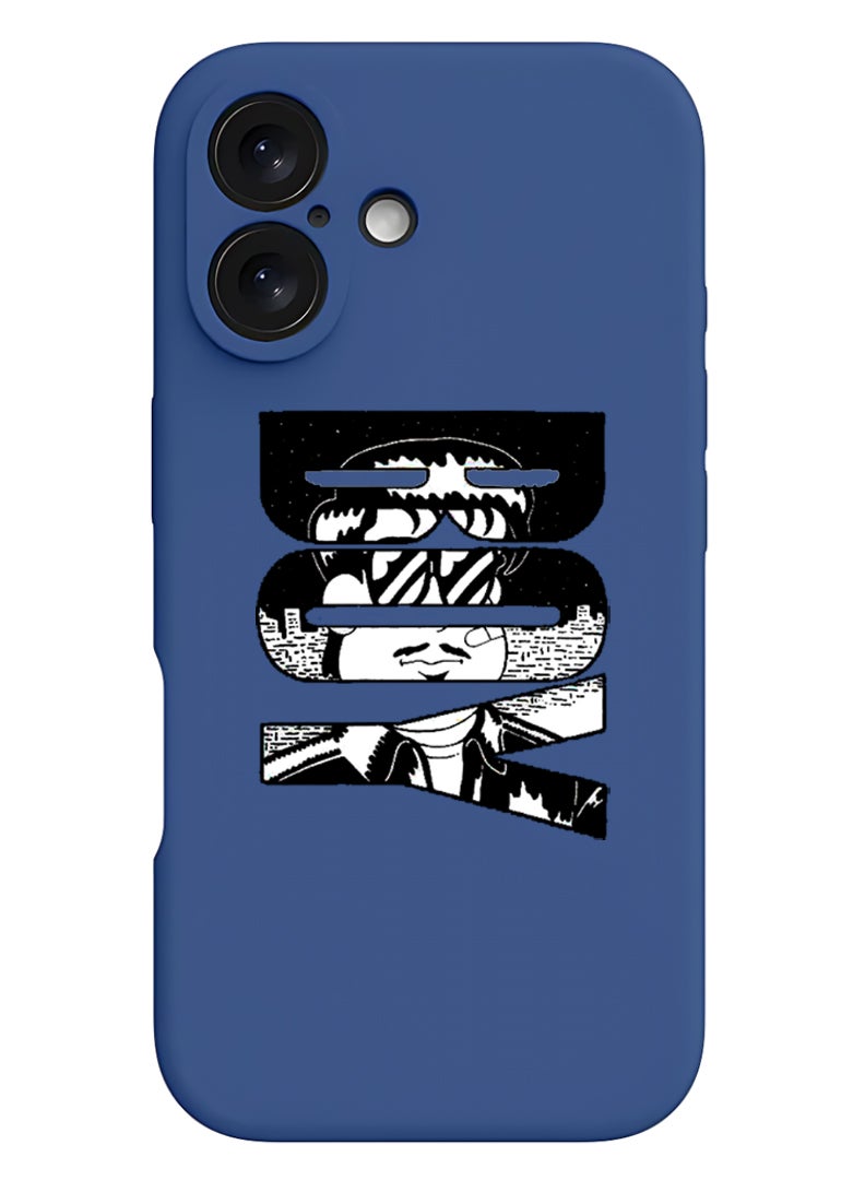 Theodor iPhone 16 Blue Protective Slim Fit Case Liquid Silicone Cover with Full Body Protection Anti-Scratch Shockproof Case For iPhone - Boy - Image 1