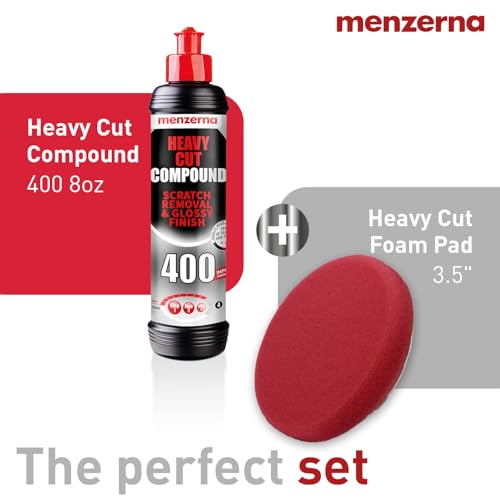 menzerna Scratch and Swirl Remover Kit I Car polishing Set with Menzerna Heavy Cut 400 and 3,5 Inch Polishing Pad I Deep Scratch Repair Kit for All Types of Vehicles - Image 2