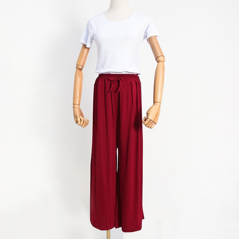 Japanese Plus-Size Casual Loose High-Waist Pants Olive  - Image 4