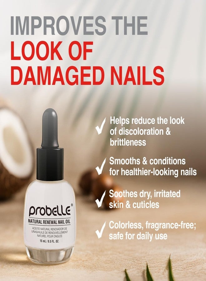 Probelle Natural Fungal Nail Oil, Nail Color Restoration, Clear Topical Solution .5 oz/ 15 ml - Image 4