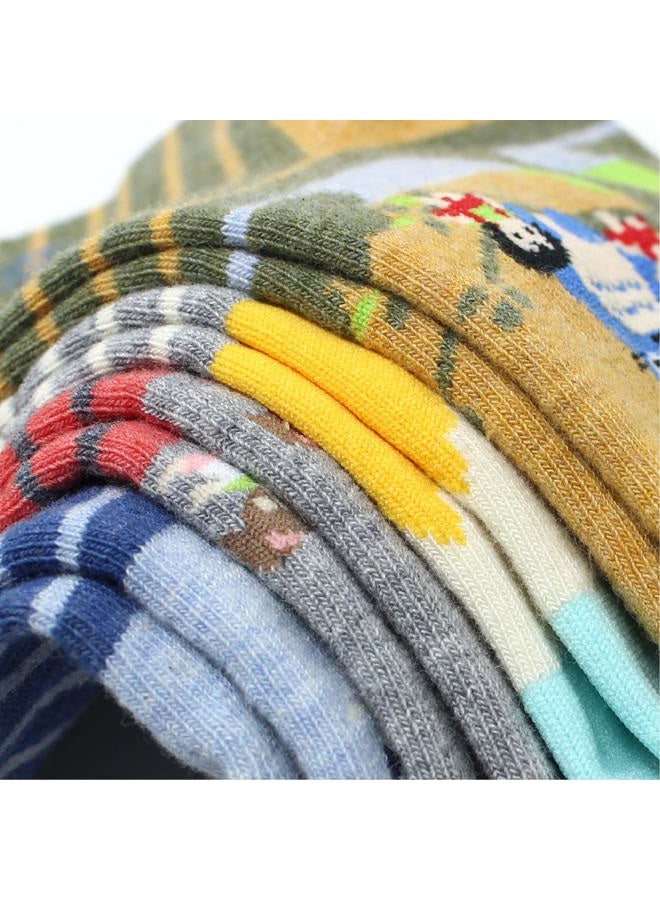 LIVEBEAR Women's Cute Funny Novelty Casual Cotton Crew Socks (Made In Korea), Multicolor, One size - Image 5