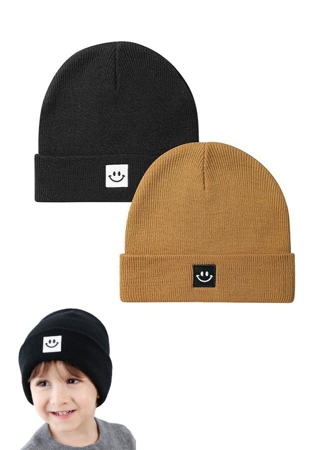 إيليلي عبوة من قطعتين من قبعات الأطفال المحبوكة للبنات والأولاد من عمر سنتين إلى 8 سنوات - Image 1