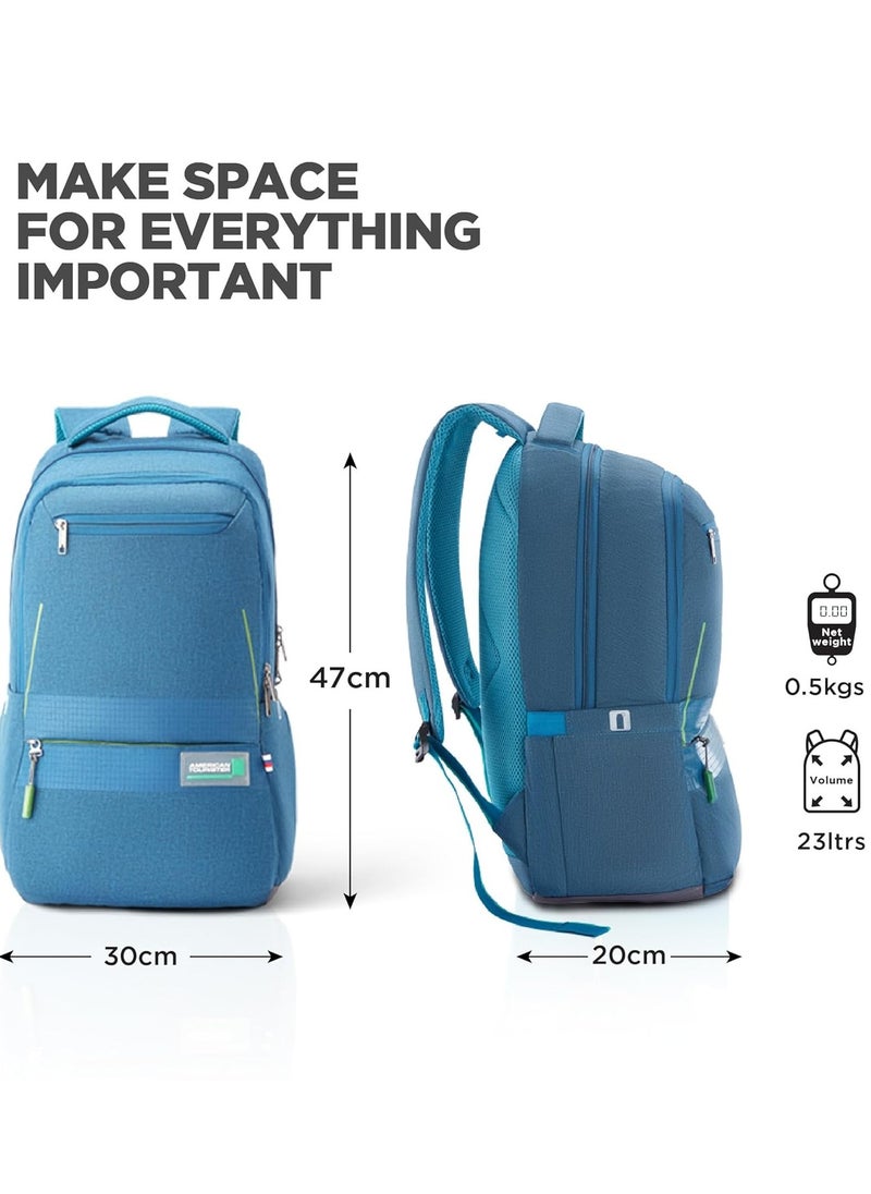 AMERICAN TOURISTER American Tourister Shaw Large Office Laptop Bag, 23 Ltrs bag for men, School Bag Gift for Men Women Boys Girls Teal, with Internal Organizer, Rugged Zips 17'' inch Laptop compatible  - Image 2