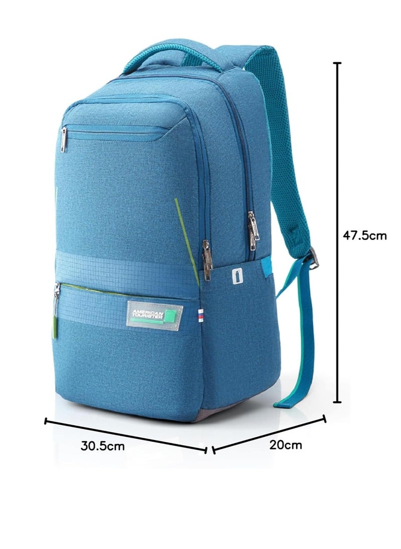 AMERICAN TOURISTER American Tourister Shaw Large Office Laptop Bag, 23 Ltrs bag for men, School Bag Gift for Men Women Boys Girls Teal, with Internal Organizer, Rugged Zips 17'' inch Laptop compatible  - Image 3