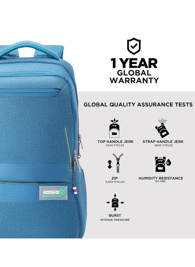 AMERICAN TOURISTER American Tourister Shaw Large Office Laptop Bag, 23 Ltrs bag for men, School Bag Gift for Men Women Boys Girls Teal, with Internal Organizer, Rugged Zips 17'' inch Laptop compatible  - Image 4
