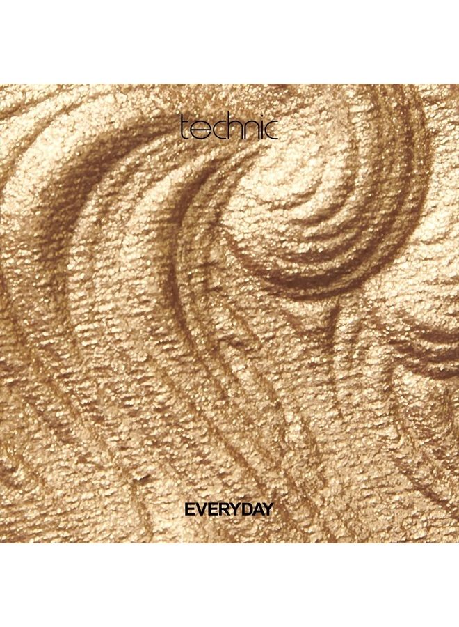 Technic Get Gorgeous Highlighting Powder - Pressed Shimmer Face Makeup Compact for a Golden Glow. Shade: 24CT Gold - Image 5