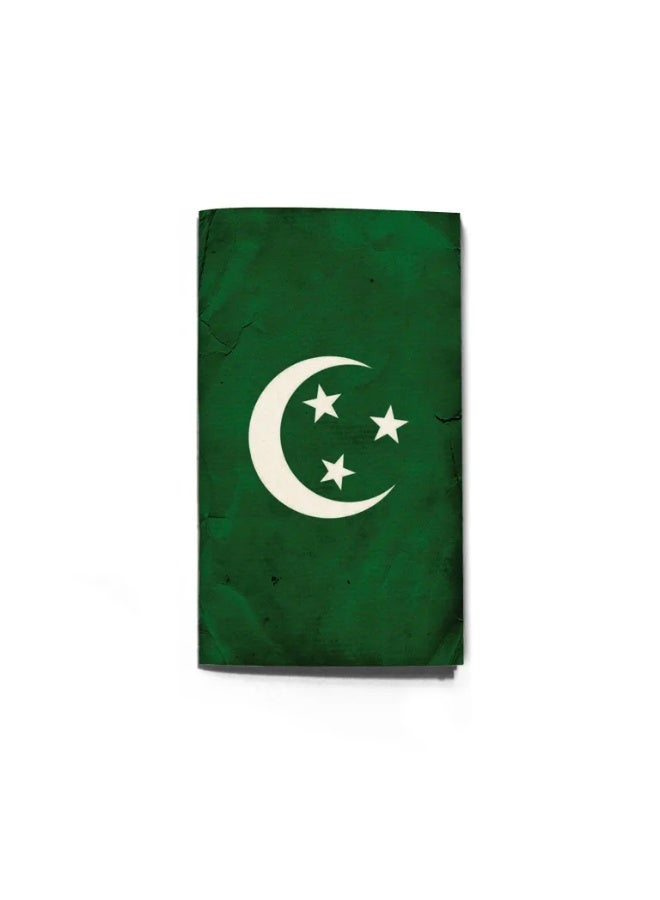 InkJection passport size Notebook & sketchbook, Green Flag Vintage design - Image 1