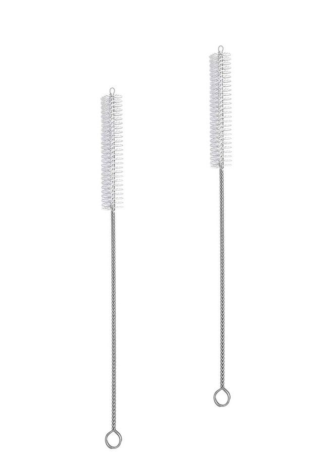 YTM Baby Straw Cleaning Brush Long | Straw Cleaning Long Brush Drinking Pipe Cleaner Brush Sliver-White (Pack of 2) - Image 1
