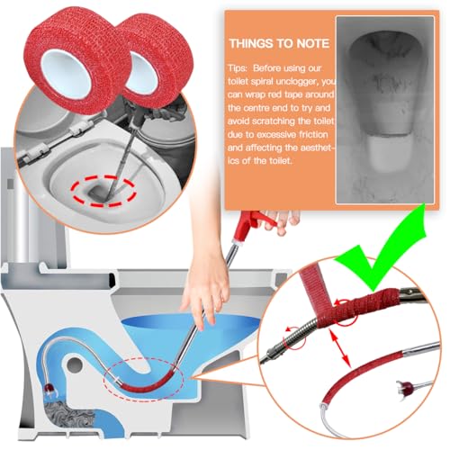 Aozzy Drain Snake Toilet Auger AC Drain Line Cleaning brush Hair Clog Remover Tools Drain opener set for Men/Women Perfect Option Types of clog for Toilet,Kitchen Sink,Bathroom Sewer Various Projects - Image 5
