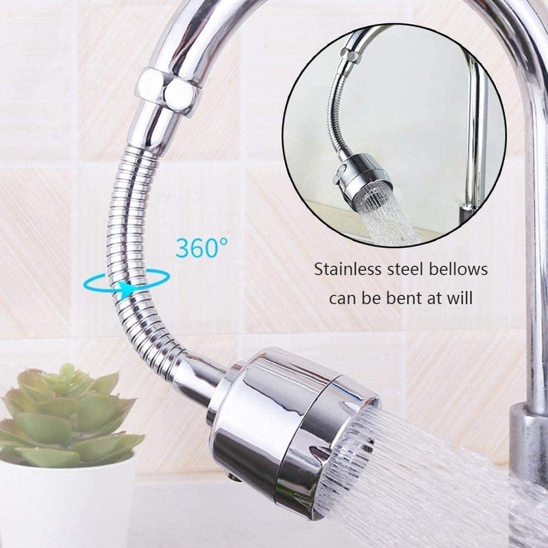 Styxon Sink Faucet Sprayer Attachment 360 Rotatable Kitchen Tap Head Replacement,Anti-Splash Faucet Nozzle Head With Hose And Universal Connector | Silver - 6.5 X 10 X 1 Inch - Image 5