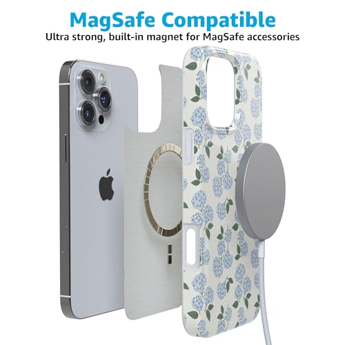 Casely iPhone 16 Pro Case | Nantucket Cottage | Blue Hydrangea | Compatible with MagSafe | Classic Ultra Slim Design - Image 4