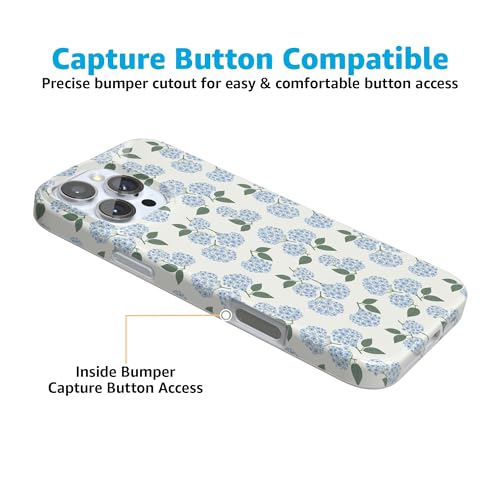 Casely iPhone 16 Pro Case | Nantucket Cottage | Blue Hydrangea | Compatible with MagSafe | Classic Ultra Slim Design - Image 5