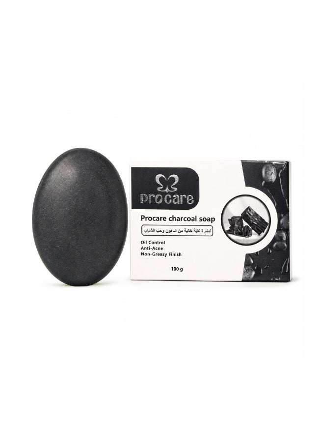 Procare Activated Charcoal Soap - Deep Cleansing & Oil Control, 100g