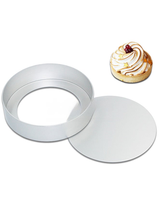 Anode Right Angle Tower Mold 5, 7, 8CM Aluminum Alloy Live Bottom Round Tower Mold Pie Plate Coconut Mold Tower Skin Pressure Bar Pie Mold-Specifications:7cm Pressure Bar-short  - Image 2