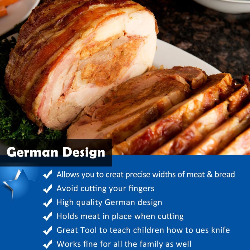 KEISSCO Stainless Steel Roast Beef Cutting Tongs Meat Bread Slicing Tong Onion Tomato Holder For Slicing Vegetable Fruits Cutting Kitchen Aid - Image 5