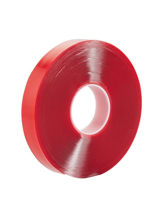 لوازم سنيل طقم سنيل تيب وجهين أحمر 18ملم × 10متر - شريط تثبيت مزدوج قوي متعدد الأسطح للاستخدام المنزلي والمكتبي والأعمال اليدوية. - Image 4