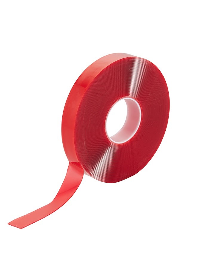 لوازم سنيل طقم سنيل تيب وجهين أحمر 18ملم × 10متر - شريط تثبيت مزدوج قوي متعدد الأسطح للاستخدام المنزلي والمكتبي والأعمال اليدوية. - Image 5