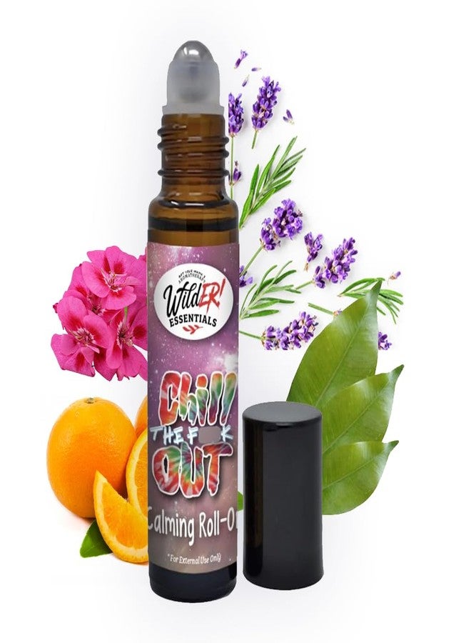 mEssentials Wild Essentials Chill The F Out Essential Oil Roll On, 10ml, Calming, Stress, Meditation Blend, 100% Pure, Premium Grade Essential Oils and Organic Jojoba Oil, Ready to Use, Moisturizer, All Natural - Image 1