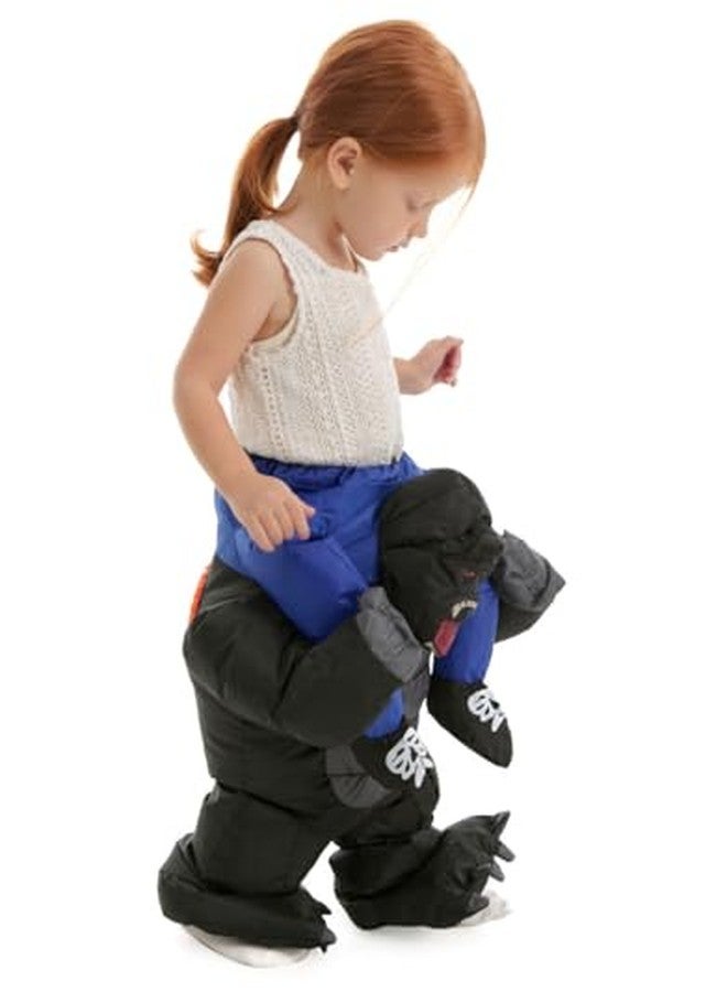 HSCTEK Inflatable Gorilla Costume Toddler Boys Girls, Blow up Ride on Animal Cosplay Kids, Riding Halloween Rider Clothes Child 012345T Black - Image 4