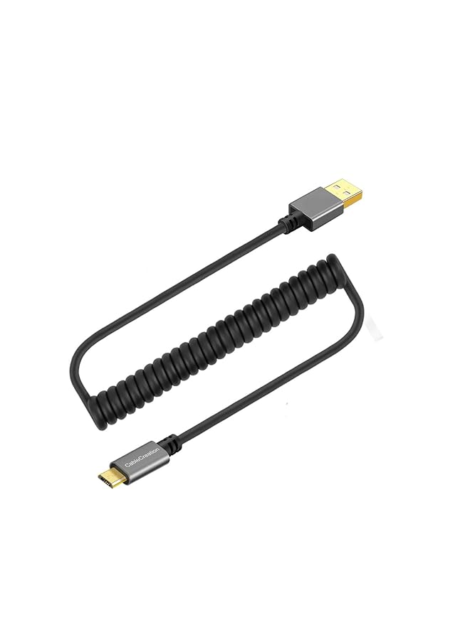 CableCreation Coiled Usb To Micro Usb Cable 0.56Ft To 4Ft Usb 2.0 A To Micro Usb Charging Data Cord Works For Android Smartphone Tablet Wall And Car Charger Space Gray - Image 1