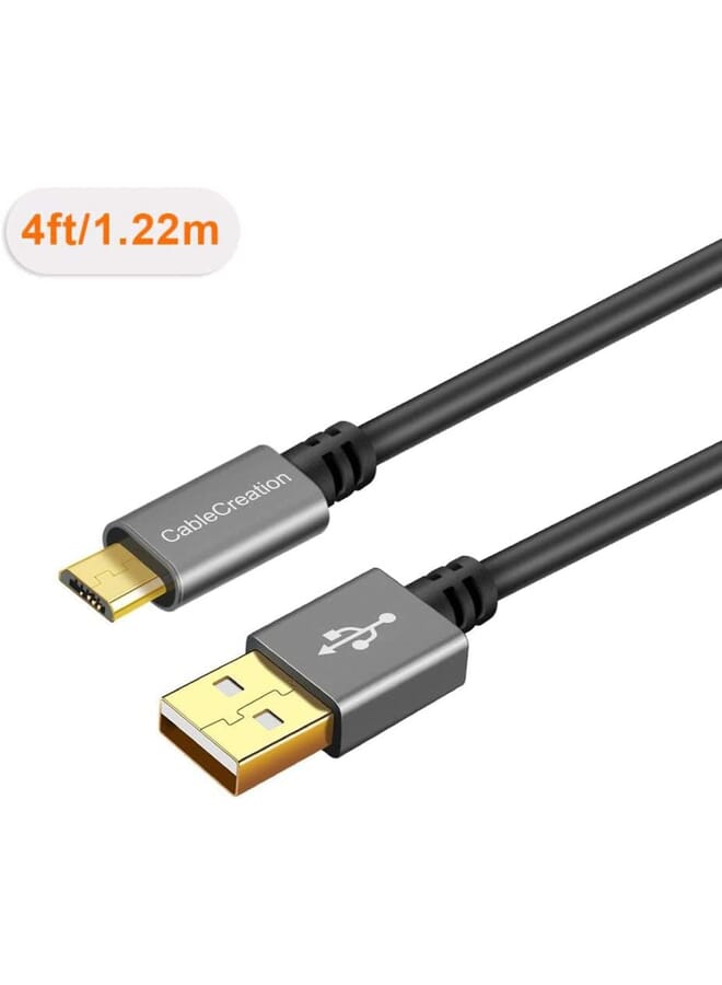 CableCreation Coiled Usb To Micro Usb Cable 0.56Ft To 4Ft Usb 2.0 A To Micro Usb Charging Data Cord Works For Android Smartphone Tablet Wall And Car Charger Space Gray - Image 2