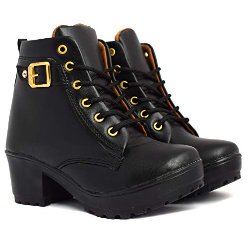 KRAFTER Women's & Girl's Classic Winter Boot Black-Black-1-40 - Image 1