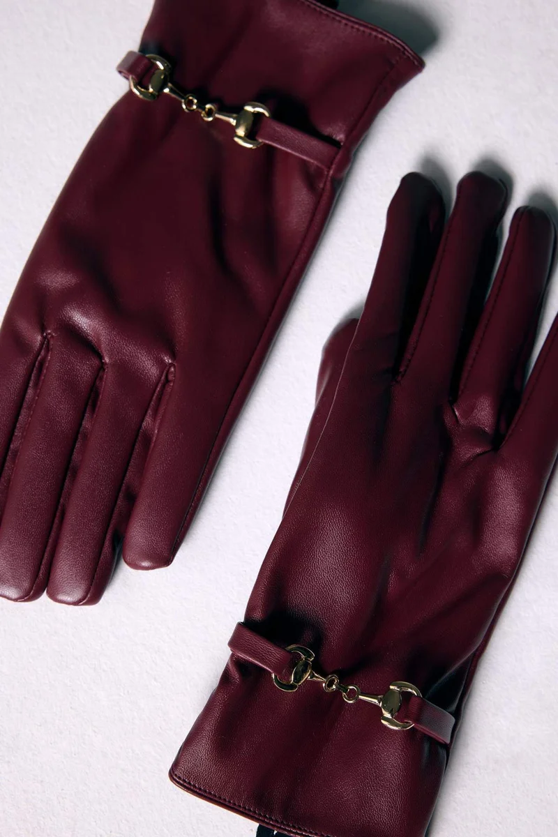 Defacto  Woman Faux Leather Gloves for Women | Best Price UAE