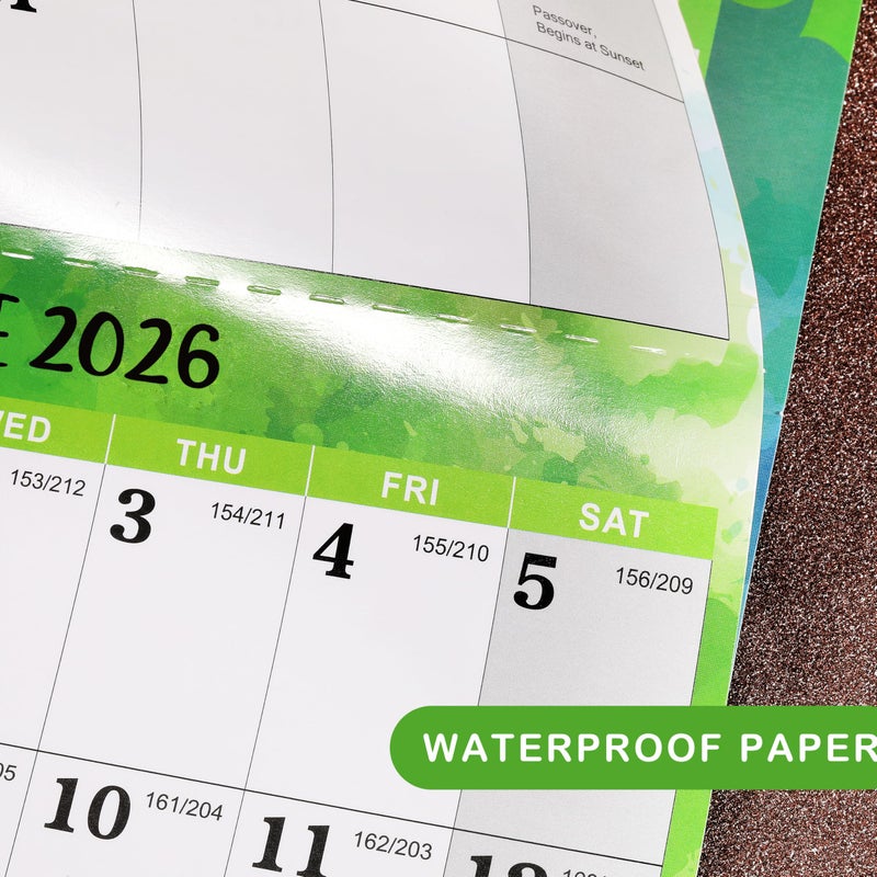 MaaIbok 2026 Erasable Wall Calendar - Dry Erase Calendar 2026 from JAN 2026 - DEC 2026, 2-Sided Horizontal/Vertical Reversible, 34.7" x 22.9" (Open), Colorful - Image 4