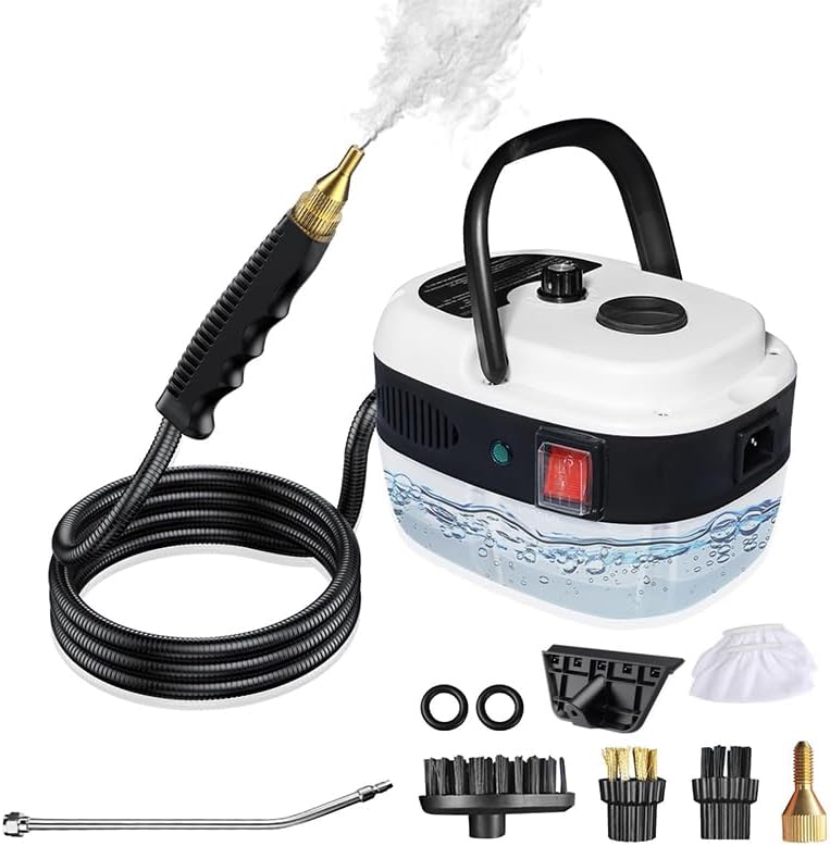 KASTWAVE Steam Cleaner, 2500W Handheld High Pressure Steam Cleaner with 3 Brush Heads, Portable Steam Cleaner for Home, Furniture, Kitchen, Bathroom and Car Detailing - Image 1