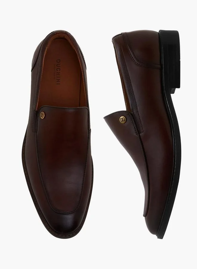 DUCHINI Men Slip-On Leather Loafers
