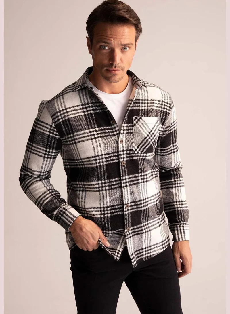 DeFacto Man Regular Fit Woven Top Long Sleeve Shirt