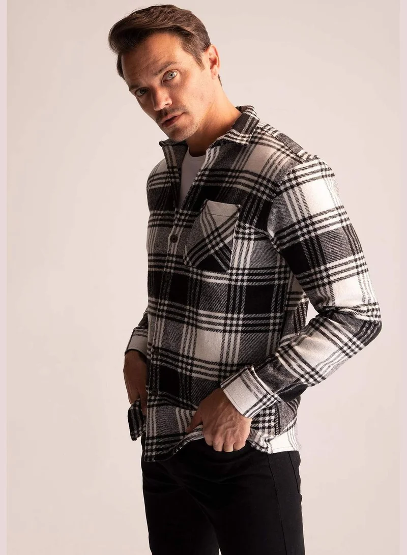 DeFacto Man Regular Fit Woven Top Long Sleeve Shirt