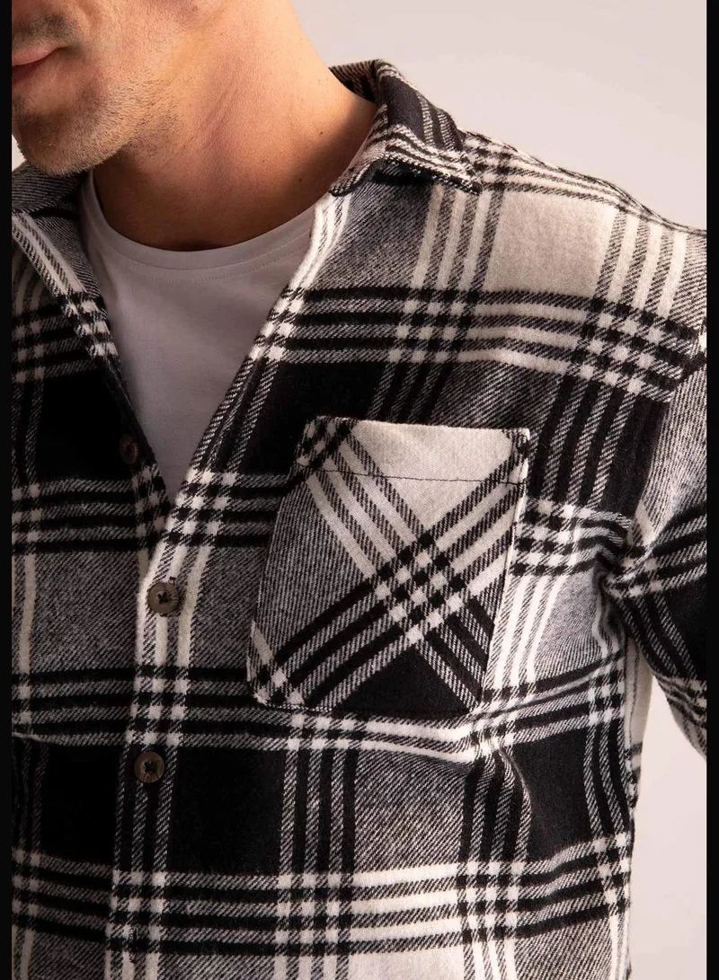 DeFacto Man Regular Fit Woven Top Long Sleeve Shirt
