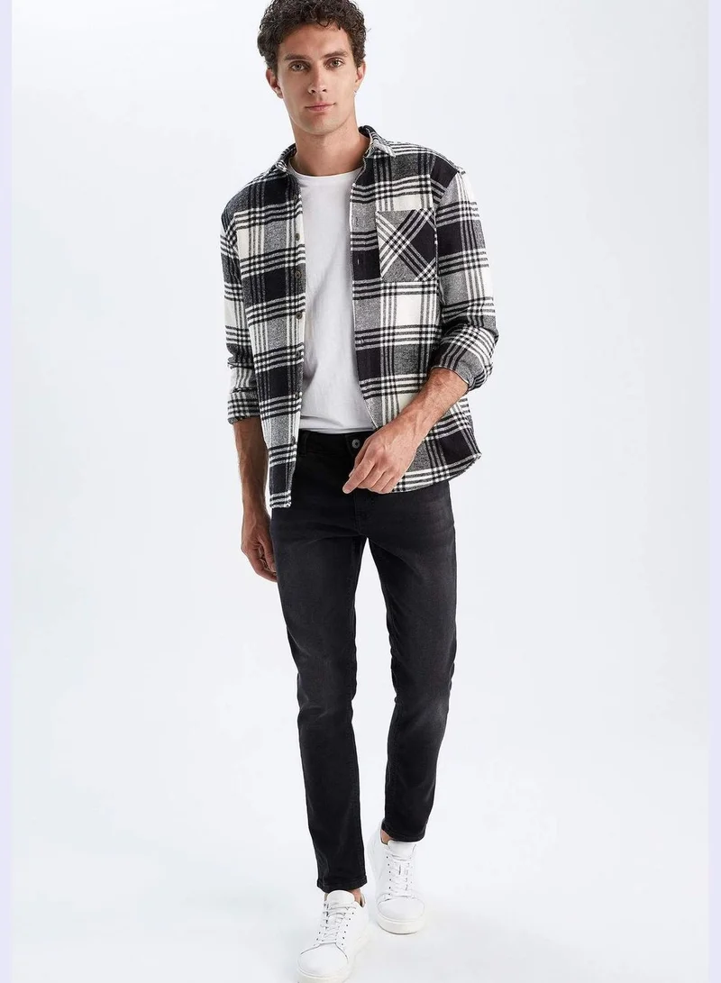 DeFacto Man Regular Fit Woven Top Long Sleeve Shirt