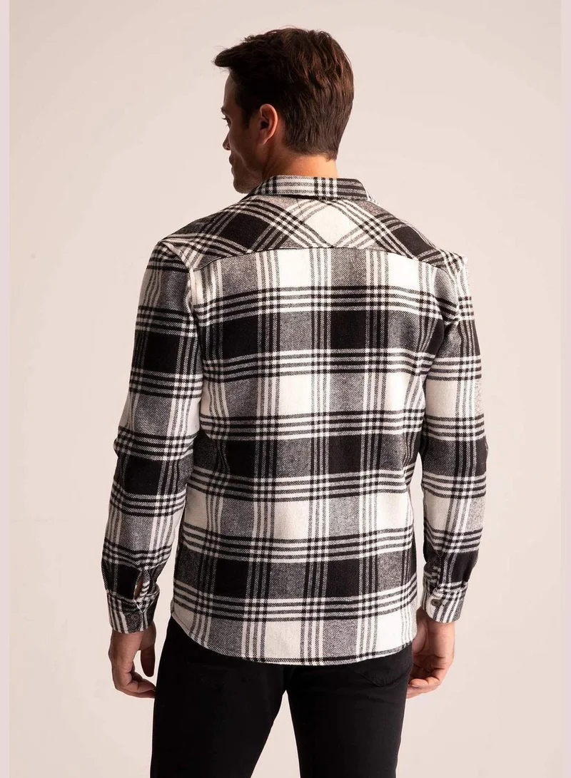 DeFacto Man Regular Fit Woven Top Long Sleeve Shirt