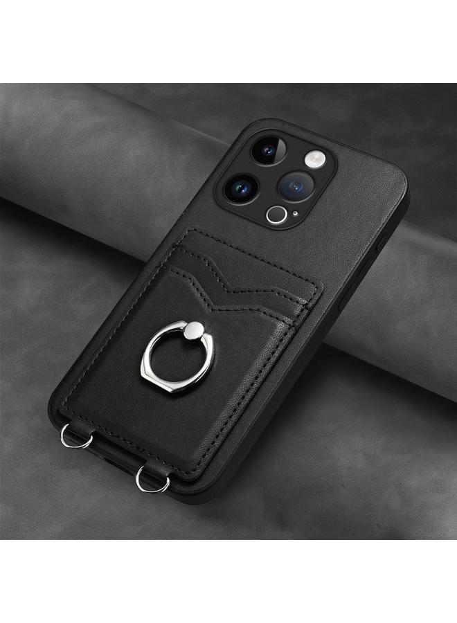 اس-توب جراب لهاتف iPhone 15 Pro R20 مع حامل بطاقات على شكل حلقة - Image 2