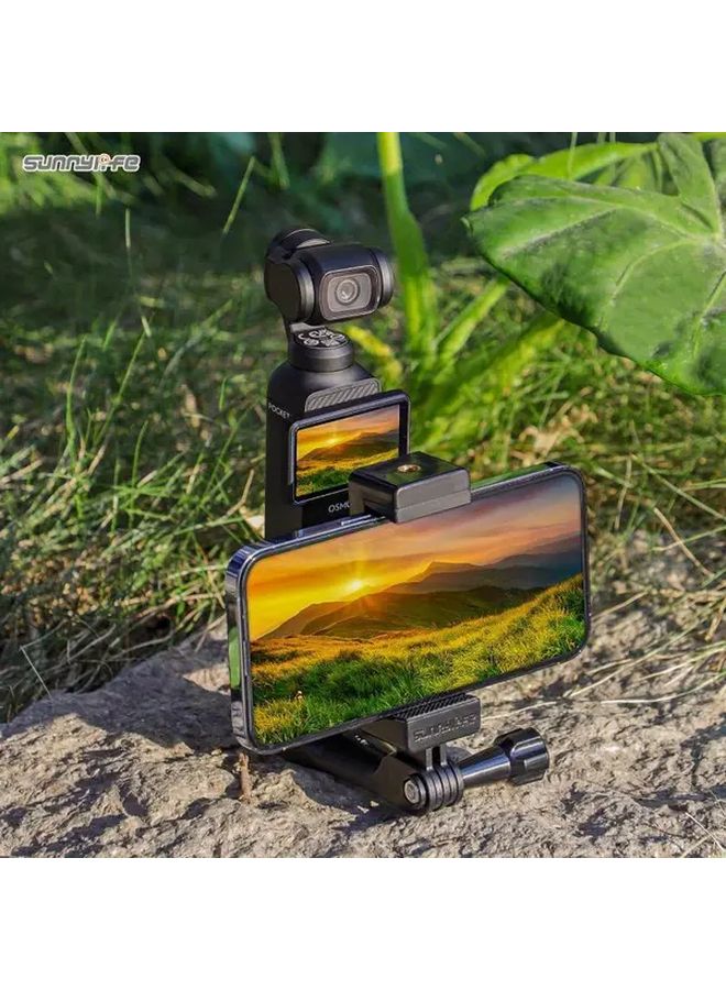 حامل الهاتف الأمامي الأسود حامل ثلاثي القبضة قابل للتوسيع لحامل Osmo Pocket 3 - Image 3