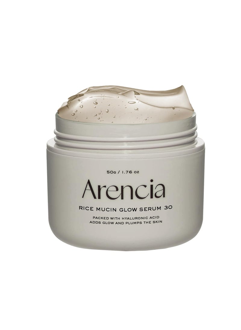 arencia Rice Mucin Overnight Glow Face Mask Serum 30 176 oz Plumps Skin with Hyaluronic Acid 