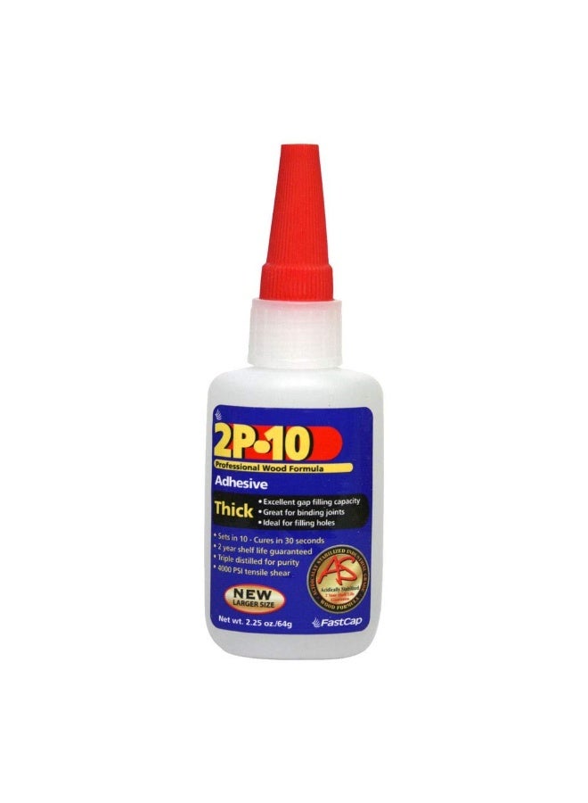 FastCap 2P-10 Professional Thick Wood Adhesive Glue - Ideal for Wood Works - All Purpose Application - 4000 PSI Tensile & Sheer - 2 oz. - 80208