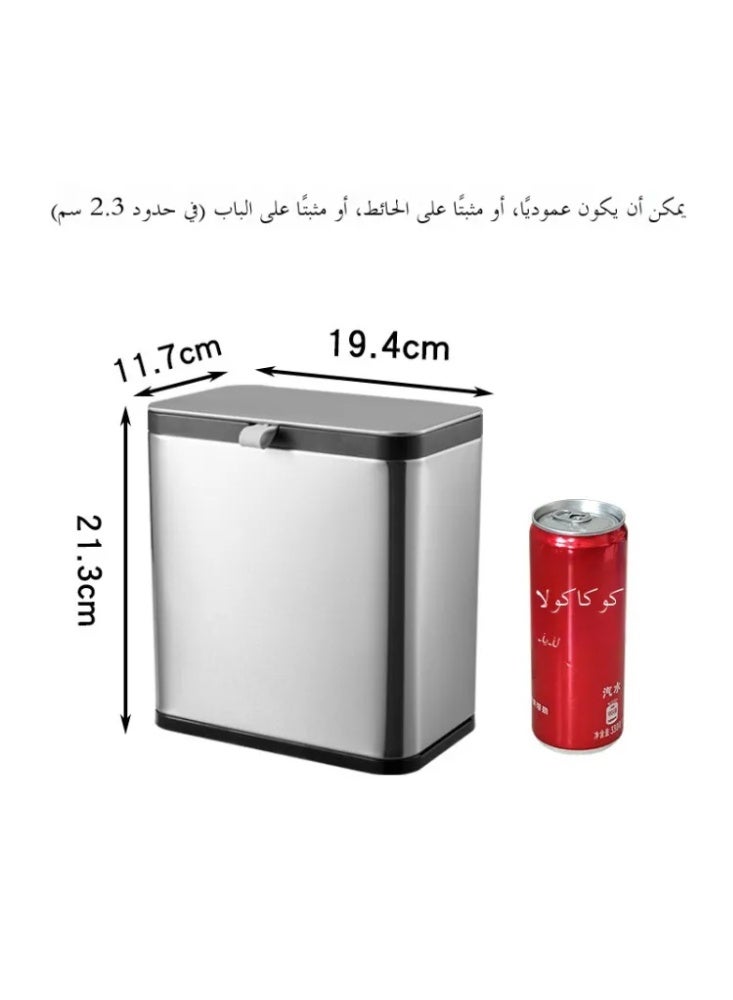 Stainless Steel Wall Mounted Kitchen Garbage Bin, Sealed & Antibacterial - Image 2