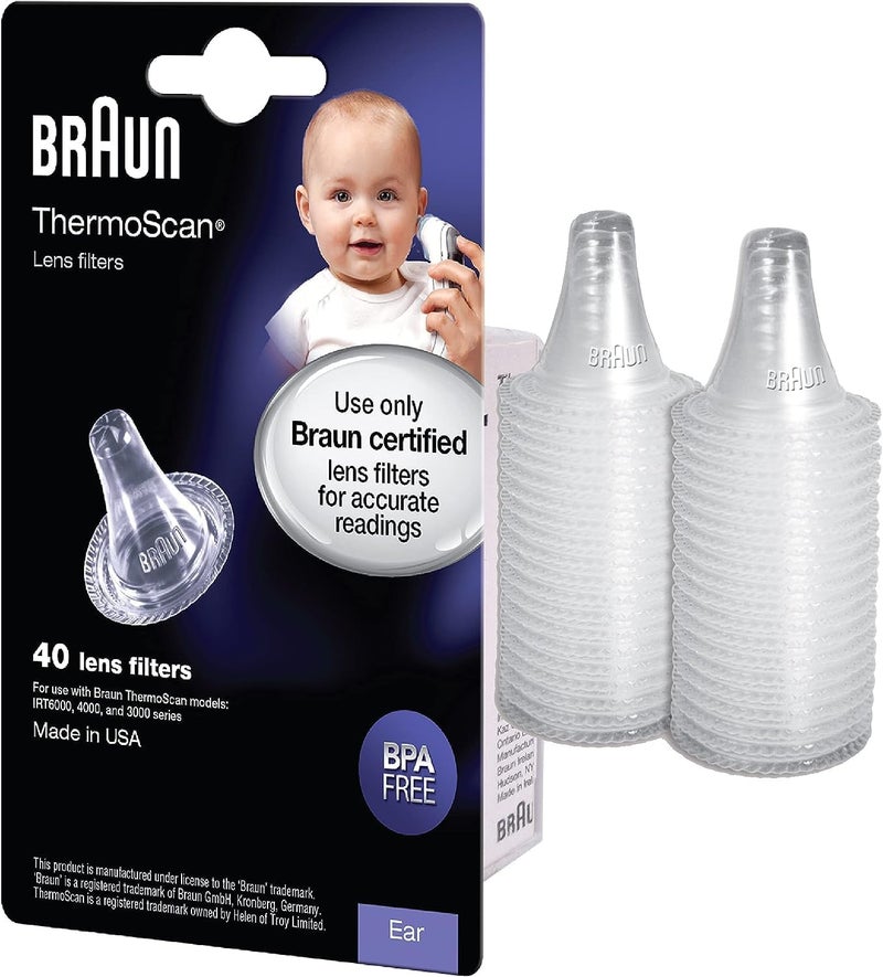 براون مرشحات عدسة Thermo Scan القابلة للتخلص من براون LF40US01 للأذن، 40 قطعة - Image 1