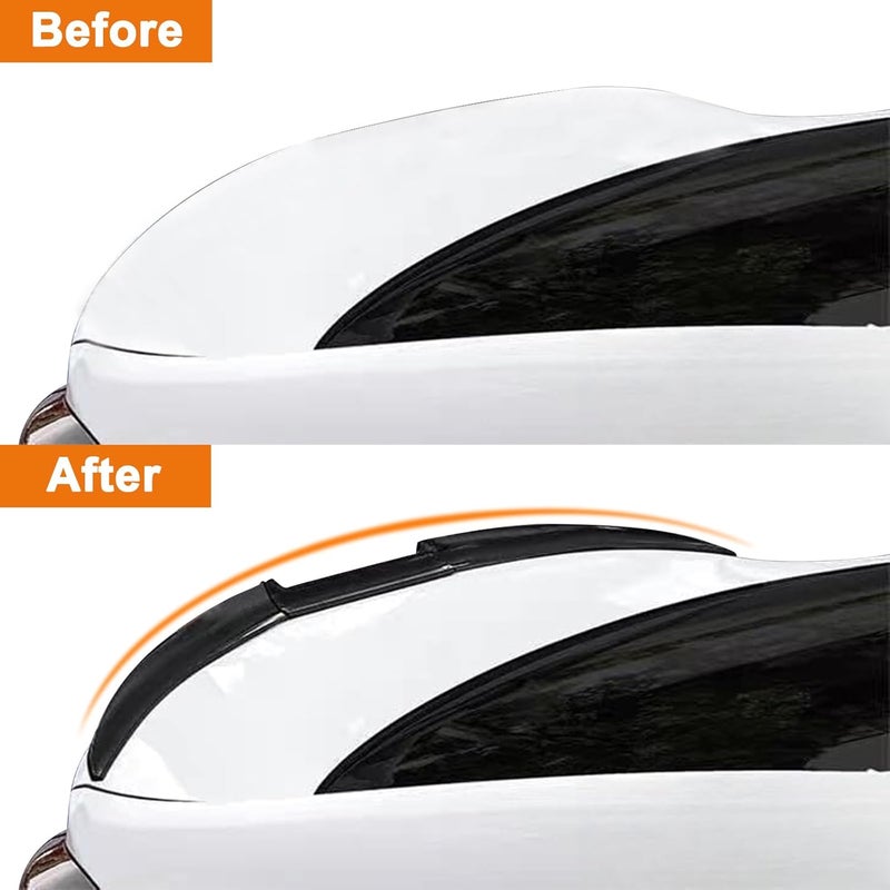 Telimocy 3pcs Rear Trunk Spoiler Wing for 2009-2024 Nissan Maxima 4 Door Sedan - Glossy Black - Image 2