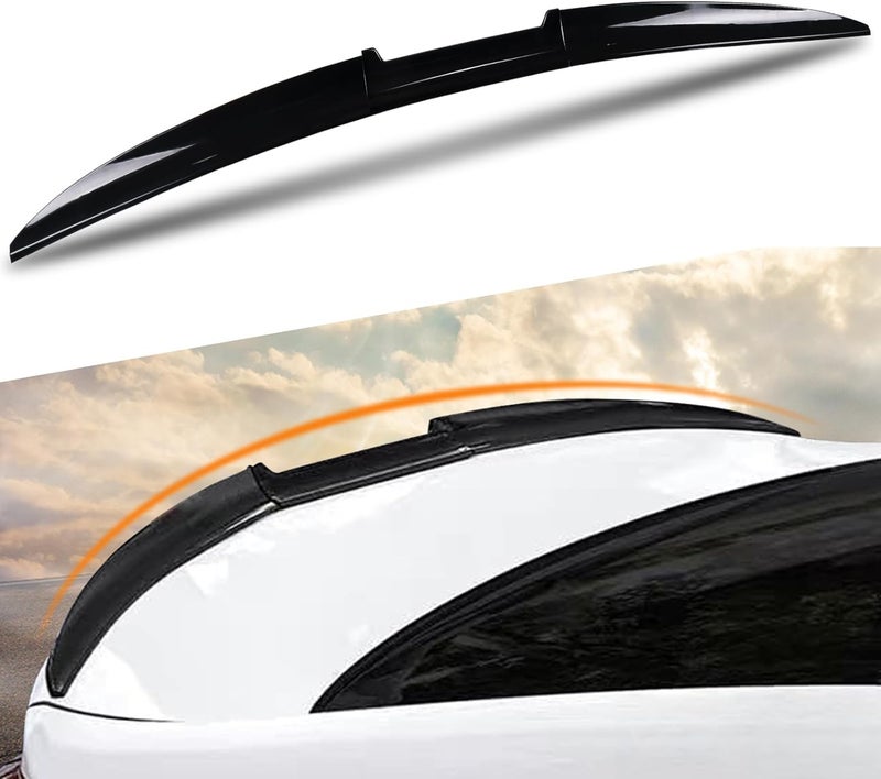 Telimocy 3pcs Rear Trunk Spoiler Wing for 2009-2024 Nissan Maxima 4 Door Sedan - Glossy Black - Image 1
