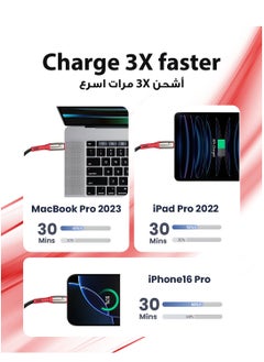 SKA Swift USB-C  Fast Charging Cable CC3100 1.2M | 100W Power Delivery, Denim Braided | Durable & High-Speed Data Transfer | Compatible with iPhone 15/15 Pro, iPad Air/Pro, Samsung, Huawei, Laptop - Black  - Image 5