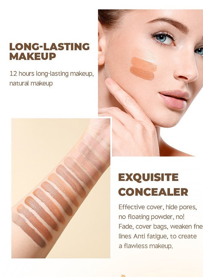 YOUNG VISION Concealer Cream Makeup, Waterproof Matte Smooth Concealer Corrector Long Lasting for Dark Spot Under Eye Circles Cover-#06 natural beige - Image 5