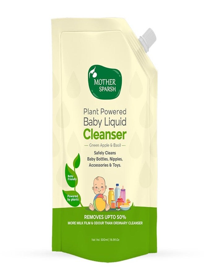 Mother Sparsh Natural Baby Liquid Cleanser (Powered by Plants) Cleanser for Baby Bottles, Nipples, Accessories and Toys, Refill Pack (500ml) - Image 1